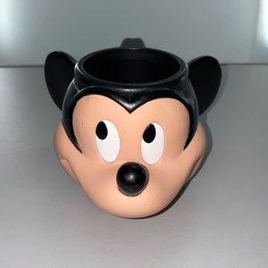 Disney Mickey Mouse Black Plastic Mug Cup